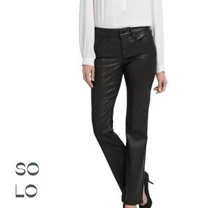 SOLO MODA Black Silver Snakeskin Pants Size 6